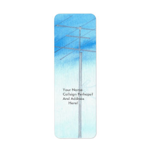 Watercolor Antenna Vertical Address Labels