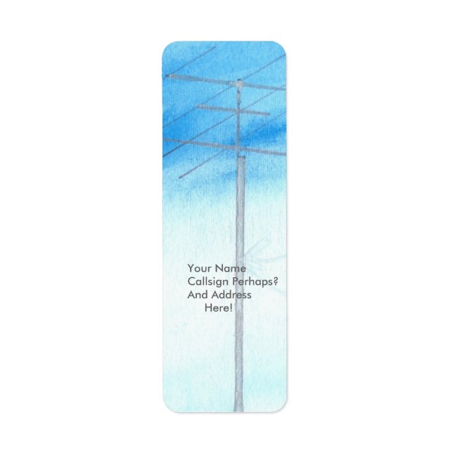 Watercolor Antenna Vertical Address Labels (Front)