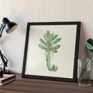 Watercolor Antique Botanical Print Poster