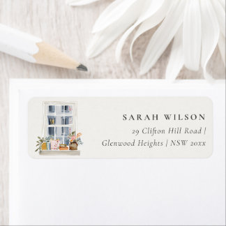 Watercolor Apartment Floral Window Moved Address