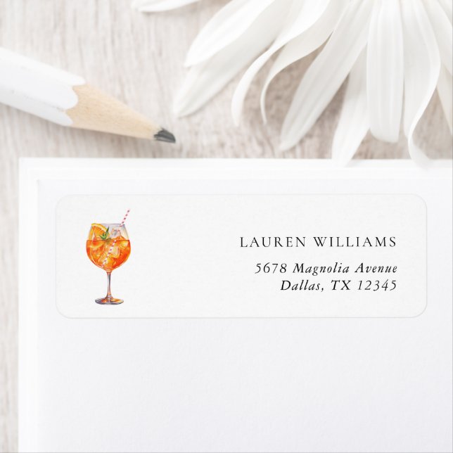 Watercolor Aperol Spritz Bridal Shower Address (Insitu)