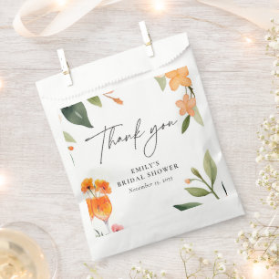 Watercolor Aperol Spritz Bridal Shower Favour Bags
