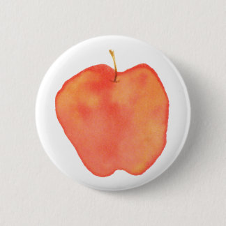 Watercolor Apple 6 Cm Round Badge