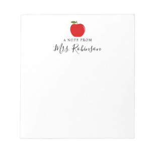 Watercolor Apple A Note from Teacher