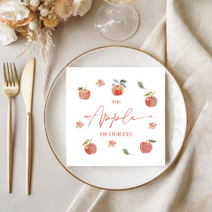 Watercolor Apple Blossom Baby Shower Napkins