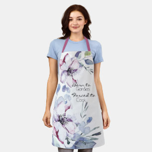 Watercolor Apple Blossoms Born to Garden Apron