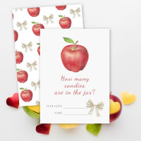 Watercolor apple - Guess how many candies game