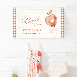 Watercolor Apple Heart Baby Shower Banner