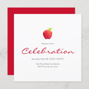 Watercolor Apple Invitation