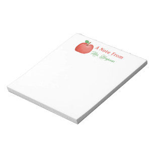 Watercolor Apple Note from Teacher Notepad