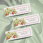 Watercolor Apple of Our Eye Fall Theme Red Address