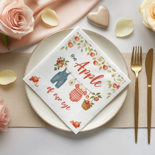Watercolor Apple Orchard Baby Shower Napkins
