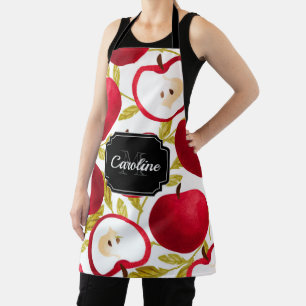 Watercolor Apple Pattern Apron
