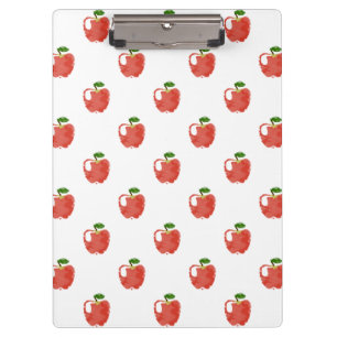 Watercolor Apple Pattern Clipboard