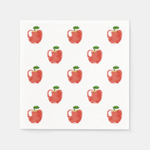 Watercolor Apple Pattern Napkin