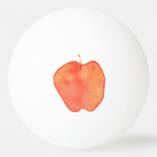 Watercolor Apple Ping Pong Ball