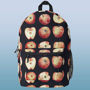 Watercolor Apple Printed Backpack