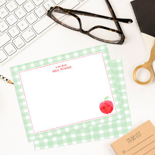 Watercolor Apple Teacher Appreciation Card