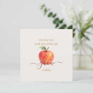 Watercolor Apple Teacher – Thank You Cards
