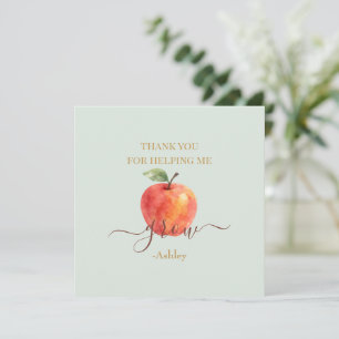 Watercolor Apple Teacher – Thank You Cards