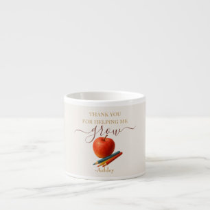 Watercolor Apple Teacher – Thank You Gift Espresso Cup