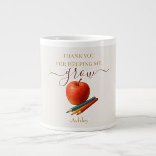 Watercolor Apple Teacher – Thank You Gift Large Coffee Mug