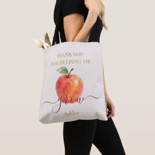 Watercolor Apple Teacher – Thank You Gift  Tote Bag