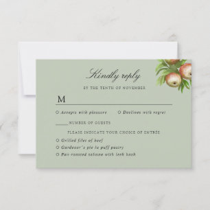watercolor apple wedding response w meal selection