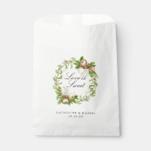 watercolor apple wreath wedding favour bag