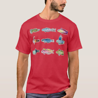 Watercolor Aquarium Dartfish Species T-Shirt