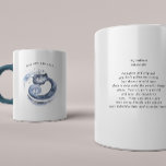 Watercolor Aquarius Astrology Zodiac | Monogram Coffee Mug<br><div class="desc">Perfect for friends & family to wish them a happy day on turning one year older. Elegant watercolor zodiac on the front with recipients name, and birthday and zodiac sign personality traits on the back. Add your custom wording to this design by using the "Edit this design template" boxes on...</div>