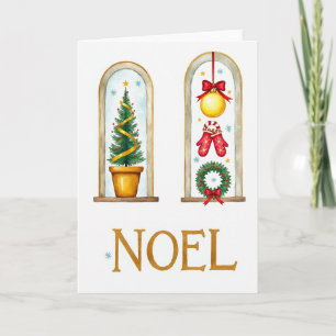 Watercolor Arches Christmas Card