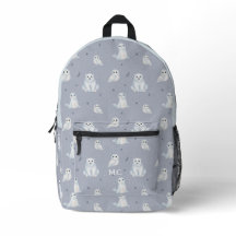 Watercolor Arctic Animals Blue Monogram Kids