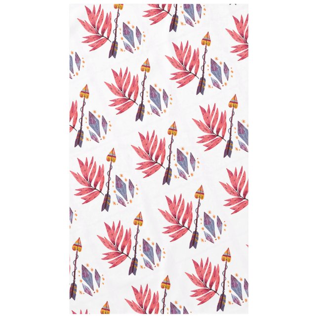 Watercolor arrow & diamonds tablecloth (Front)