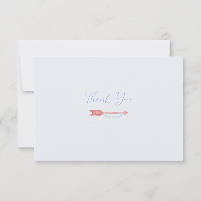 Watercolor Arrow Sorority Note Card (Front)