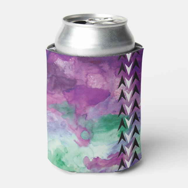 Watercolor Arrowhead Can Design Can Cooler (Can Front)