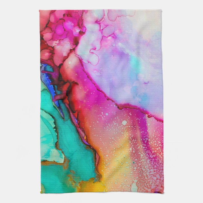 Watercolor Art 12 Kitchen Towels Zazzle.co.uk