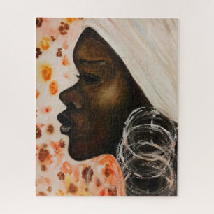 Watercolor Art - African Beauty - Jigsaw Puzzle