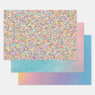 Watercolor Art Artist Background Wrapping Collage Wrapping Paper Sheet