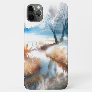 Watercolor art countryside iPhone 11 pro max case