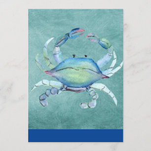 Watercolor Art Crab Invitation