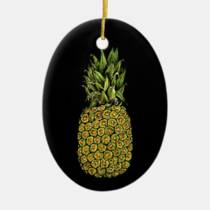 Watercolor Art Cute Pineapple Ceramic Tree Decoration