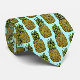Watercolor Art Cute Pineapple Tie