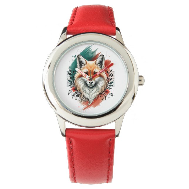 Watercolor Art - Elegant Mystic Fox eWatch Watch (Front)