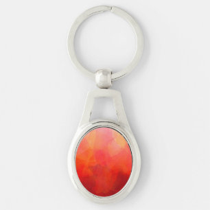 Watercolor Art in Reds, Orange and Yellow Key Ring