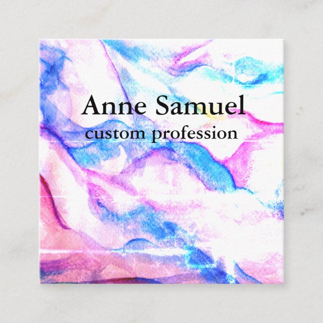Watercolor Art Modern Business Card (Front)