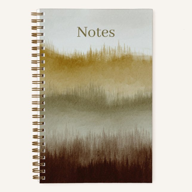 Watercolor Art Notebook | 5.5 x 8.5 | Brown (Front)