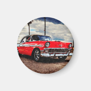 Watercolor art of 1956 Chevrolet Bel Air  Magnet