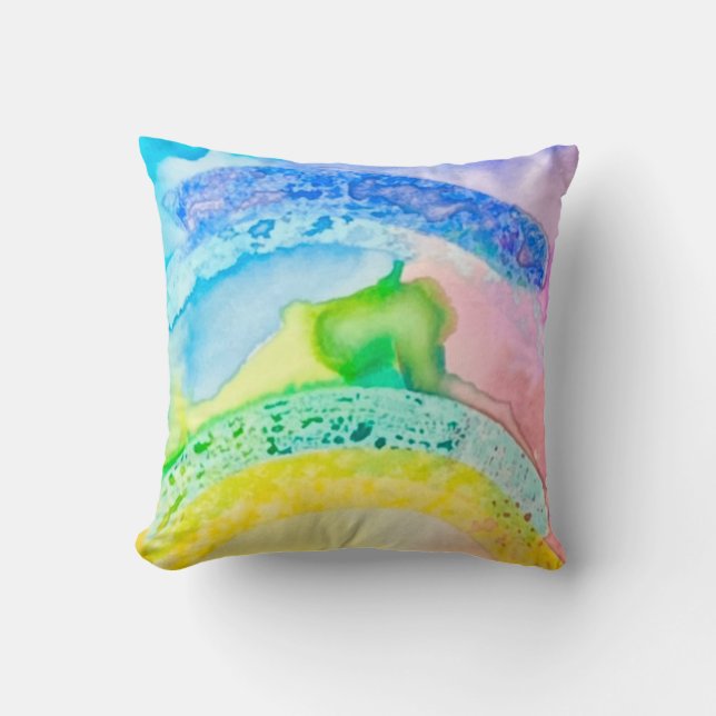 Watercolor Art/ Pattern/ Print/Pillow/Bedroom Cushion (Front)