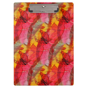 Watercolor art red yellow clipboard